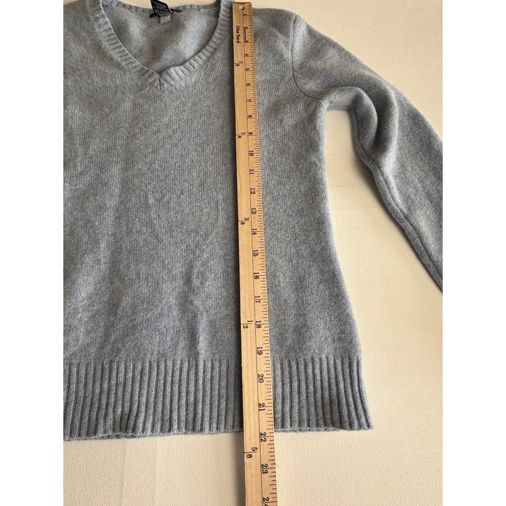 Gap Womens Light Blue Lambswool Blend V-Neck Stretch Sweater Size M - Picture 6 of 7